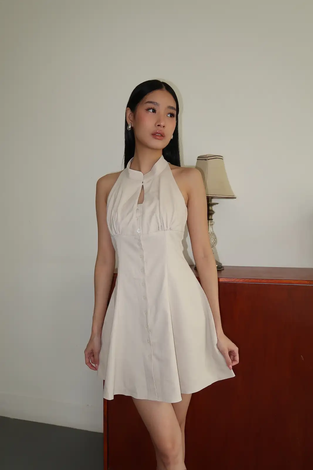 Zelini Mini Dress Oat